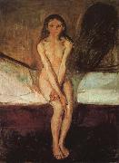 Edvard Munch Pubescent oil painting artist